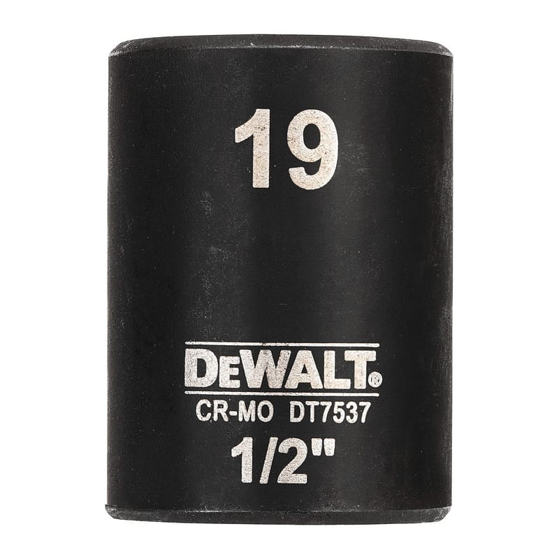 DeWalt DT7537 - Nástrčková hlavica EXTREME IMPACT 1/2" krátka, 19mm