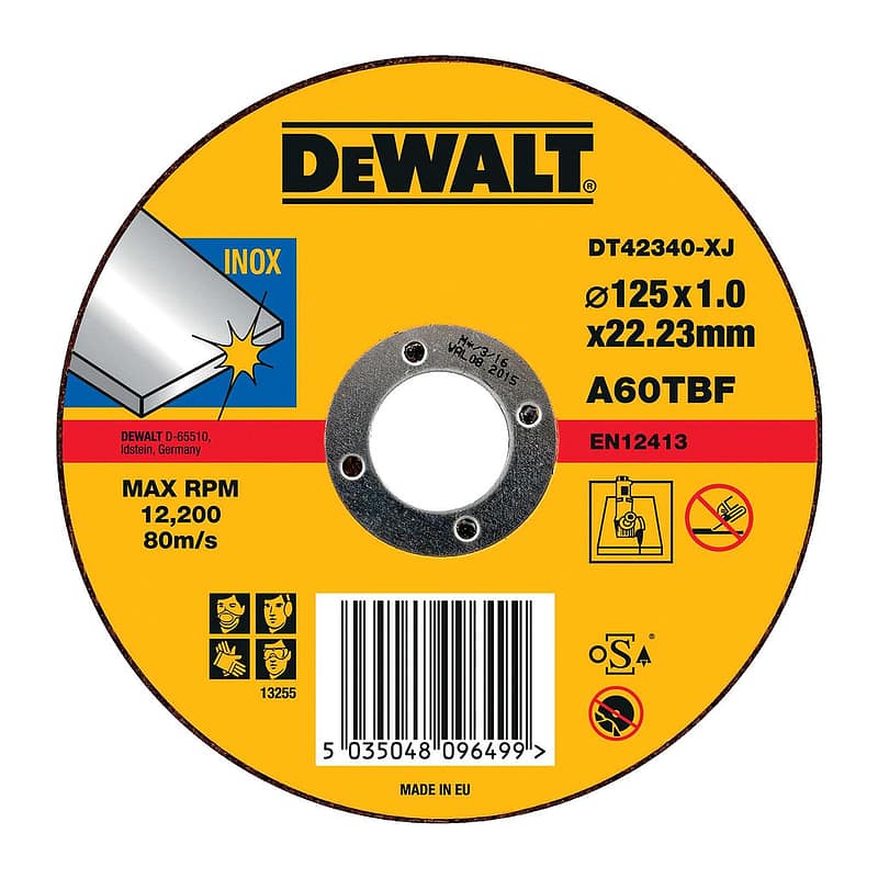 DeWalt DT42340 - Rezné kotúče na antikorovú oceľ - ploché - ø 125 mm