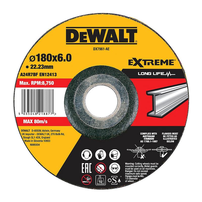 DeWalt DX7961 - Brúsny kotúč na kov 180mm x 6mm x 22,23mm