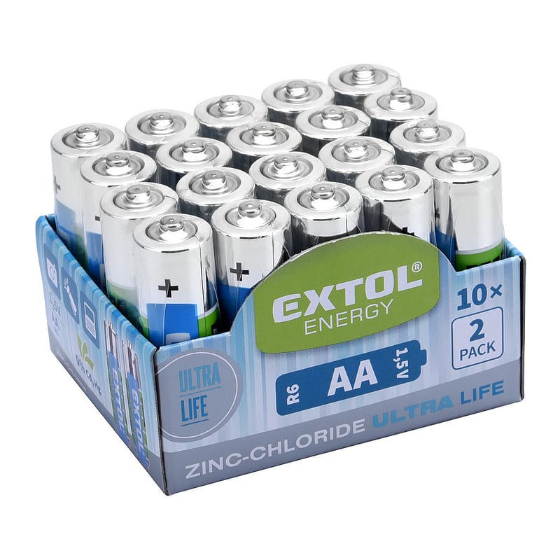 Extol Energy 42003 - Batéria zink-chloridová 20ks, 1,5V, typ AA