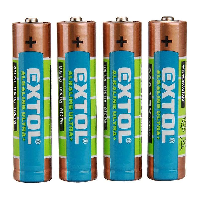 Extol Energy 42010 - Batéria alkalická 4ks, 1,5V, typ AAA