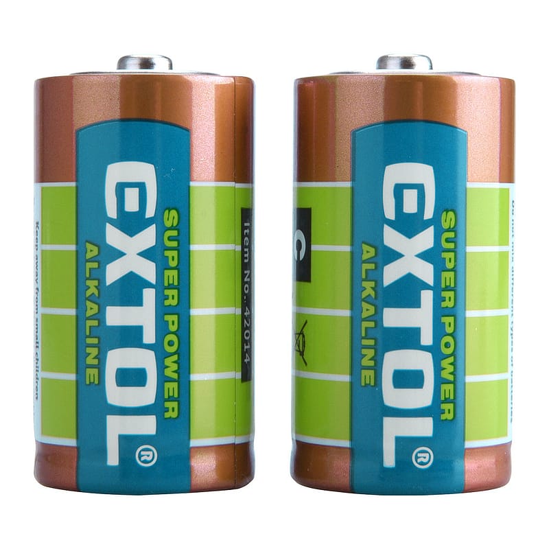 Extol Energy 42014 - Batéria alkalická 2ks, 1,5V, typ C, LR14