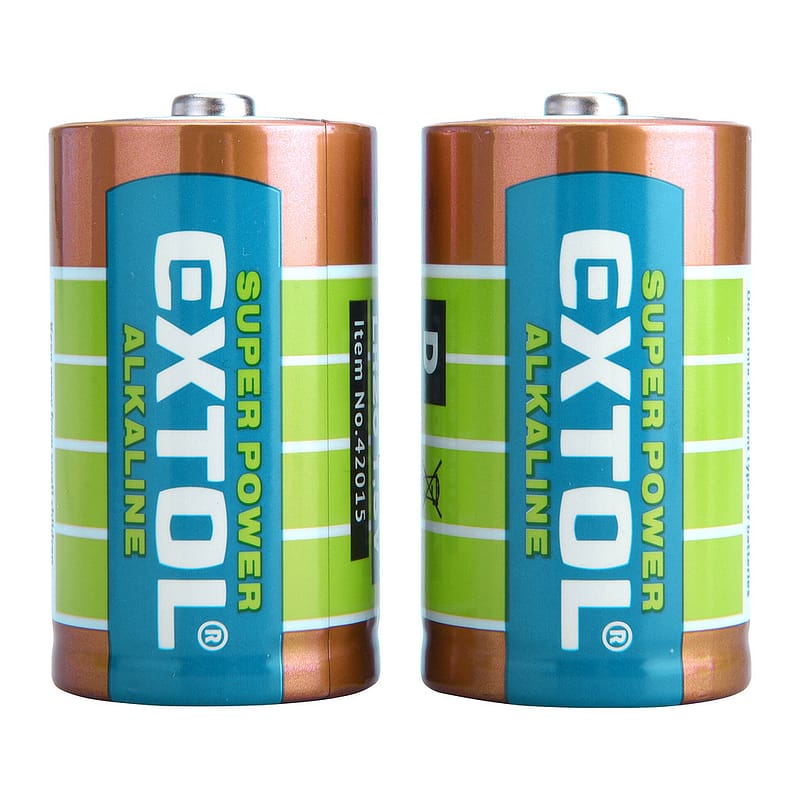Extol Energy 42015 - Batéria alkalická 2ks, 1,5V, typ D, LR20