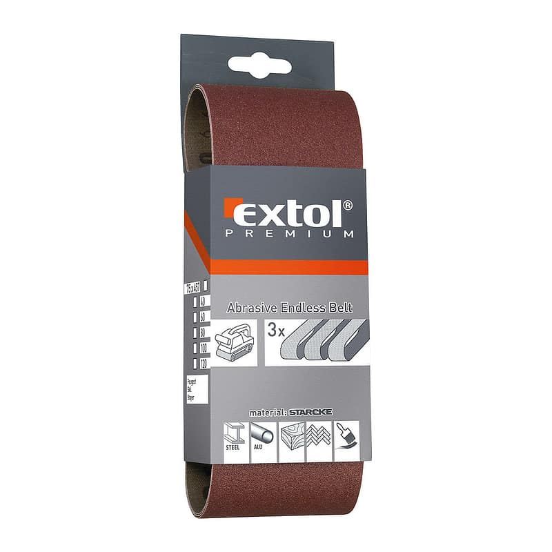 Extol Premium 8803532 - Pás brúsny, korund 3ks, 533x76mm, P120