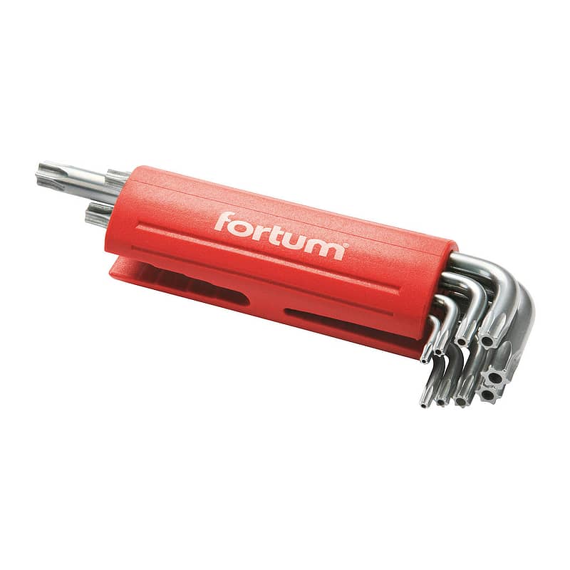 Fortum 4710200 - Kľúče TORX s dierkou, 9-dielna sada
