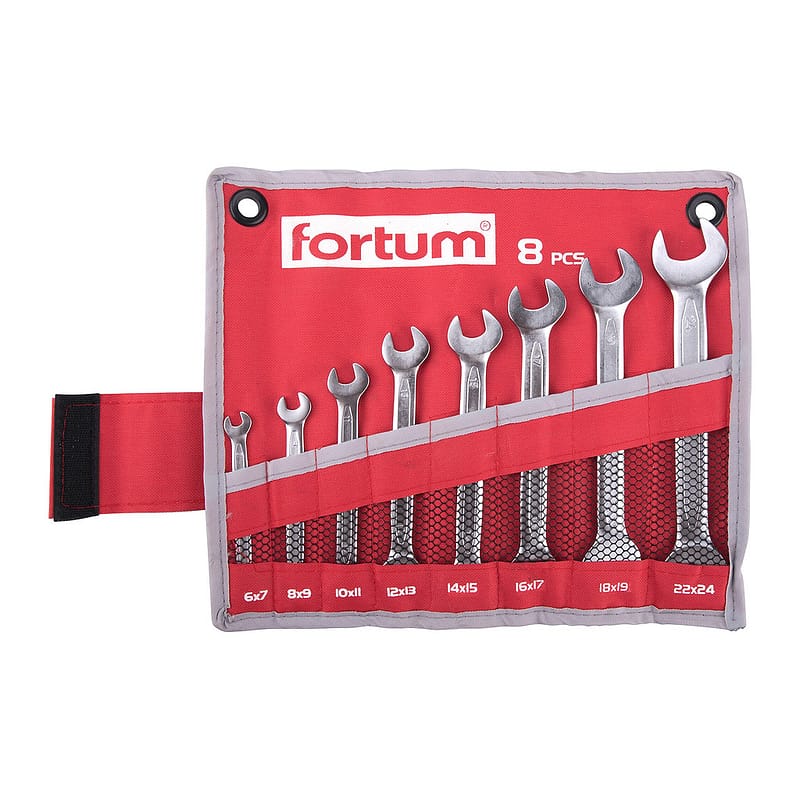 Fortum 4730104 - Kľúče vidlicové, 8-dielna sada, 6-24mm
