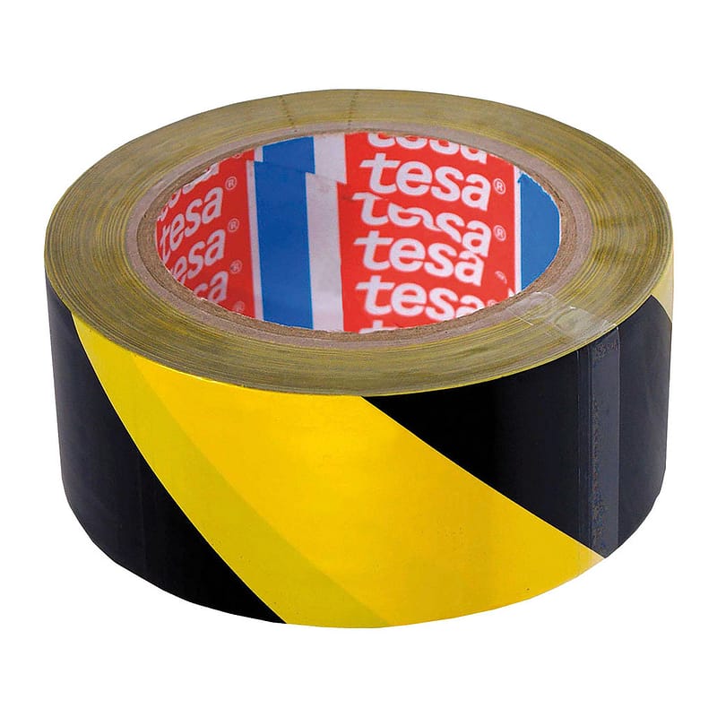 Tesa 96076 - Páska lepiaca výstražná 60760, 50mmx33m, nosič PVC, žlto-čierna
