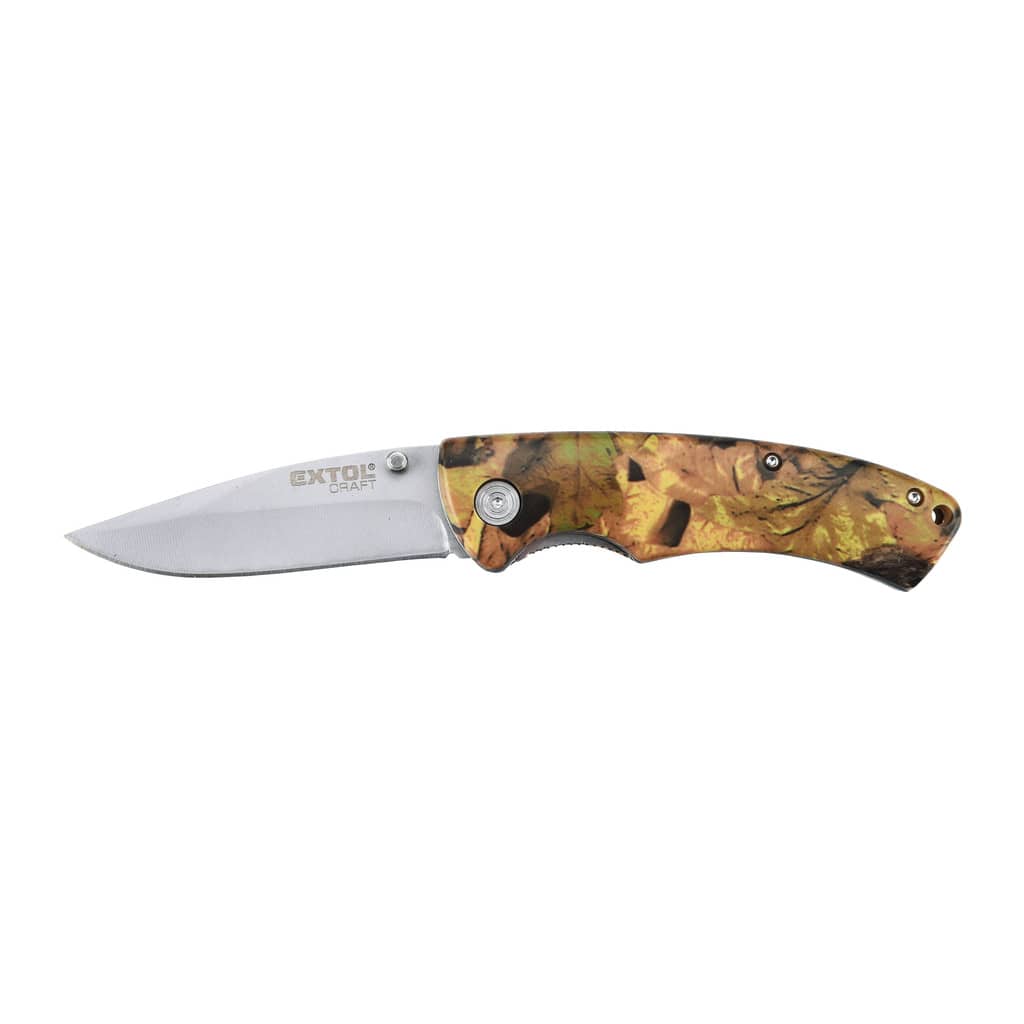 Extol Craft 91360 – Nož zatvárací s poistkou, dĺžka 115/195mm, hrúbka čepele 3mm, antikoro/ABS