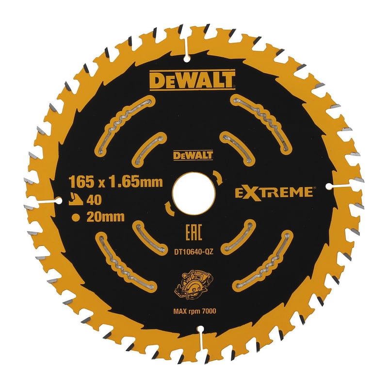 DeWalt DT10640 - Pílový kotúč EXTREME pre AKU píly, 165x20mm, 40 zubov