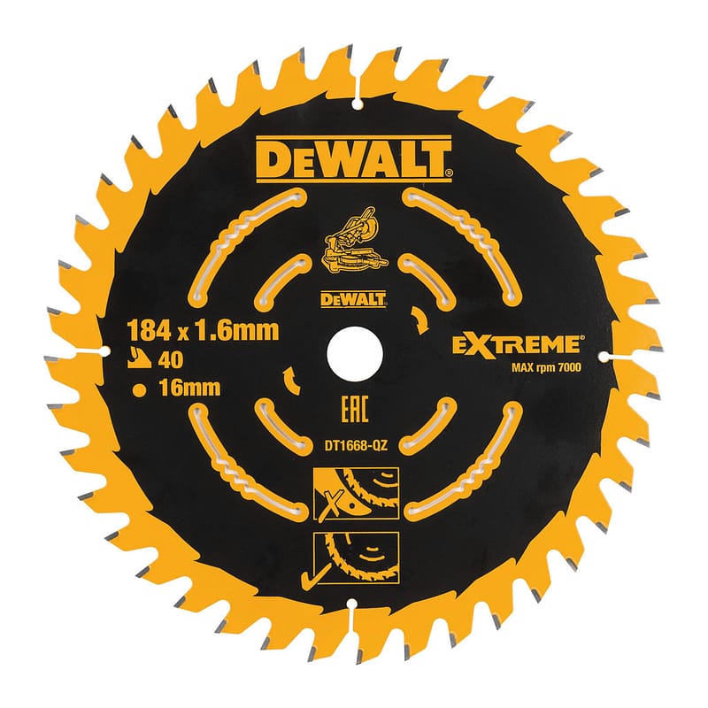 DeWalt DT1668 - Pílový kotúč EXTREME pre AKU píly DCS365, 184x16mm, 40 zubov