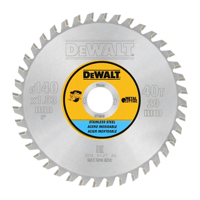 DeWalt DT1918 - Pílový kotúč na rezanie hliníka a ocele, 140x20mm, 40 zubov