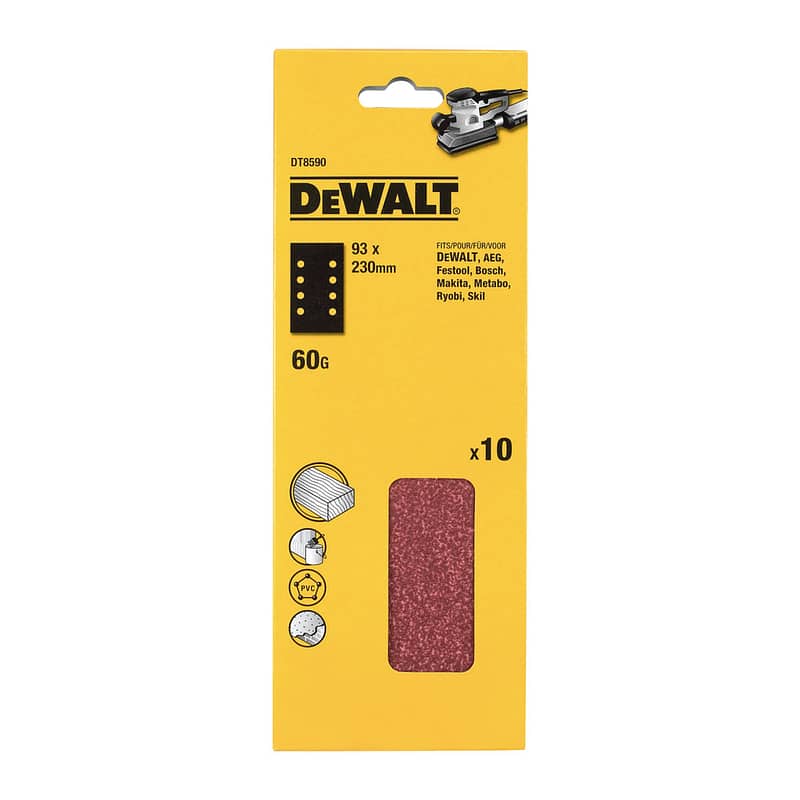 DeWalt DT8590 - Brúsný papier - dierovaný, P60, 230x93mm, 10ks