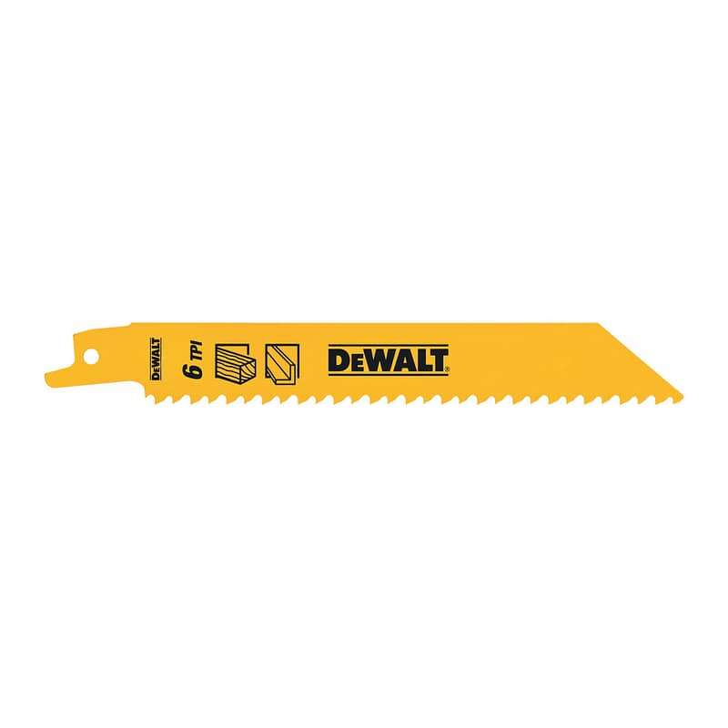 DeWalt DT2344 - Bimetalové pílové listy na drevo a plast, 152mm, hladké a rýchle obl. rezy, pre AKU mečové píly, 5ks