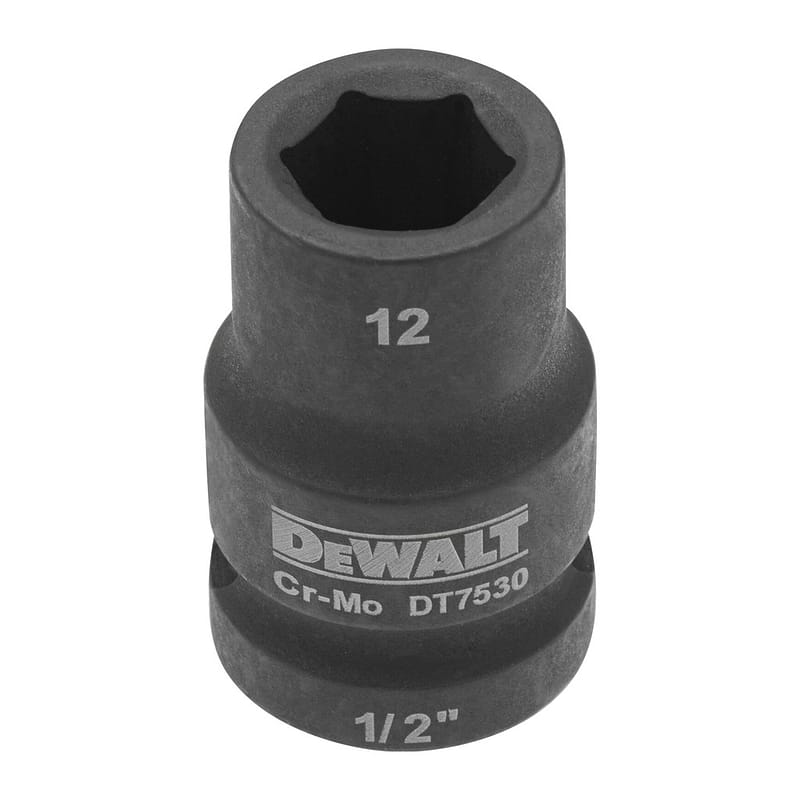 DeWalt DT7530 - Nástrčková hlavica EXTREME IMPACT 1/2" krátka, 12mm